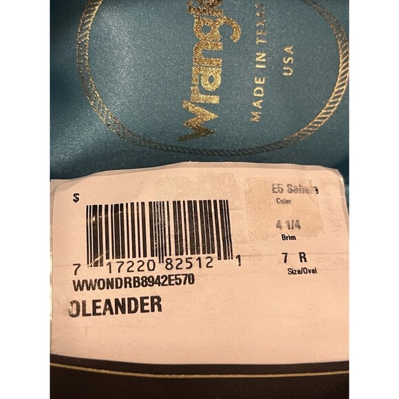 Wrangler Brown Hat with Patterned Trim - Picture 5 of 7